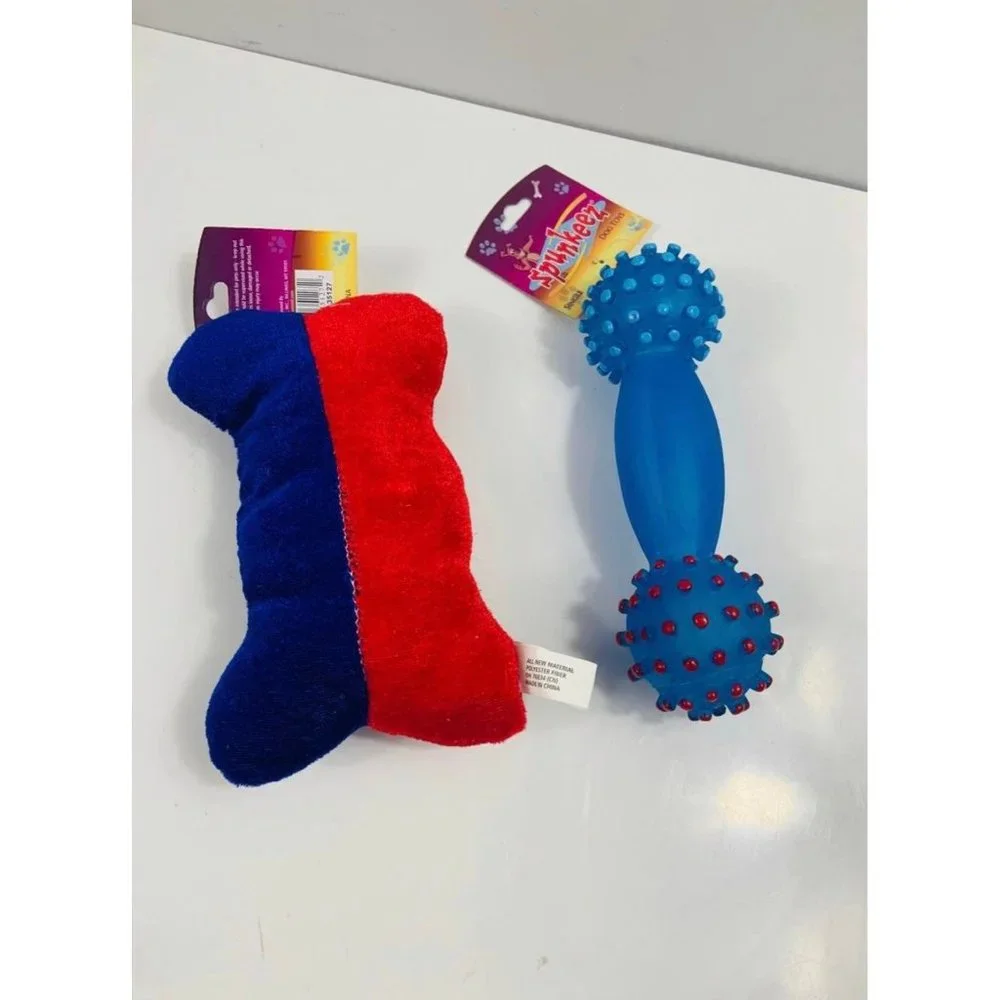 Brand New (2) squeaky dog toys
